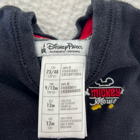 Vintage Disney Parks: Black & Red Mickey Mouse Onesie:
size 12 months - Picture 3 of 4